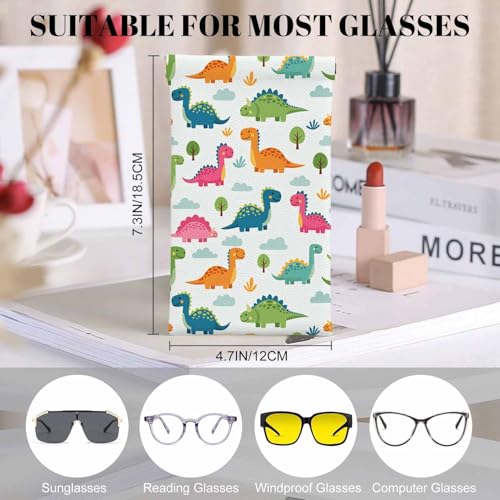 Ocean Beach Glasses Case, Sunglasses Organizer Eyeglasses Case Glasses Cases Pouch For Men Women - color: Dinosaur
