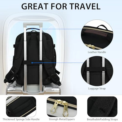 KROSER Laptop Backpack Computer Backpack 17 Inch Men-Beige/Black/Coffee - color: Beige/Black/Coffee