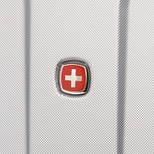SwissGear 3750 Hardside Luggage with Spinner Wheels, Silver, Checked-Medium 23-Inch - size: Checked-Medium 23-Inch