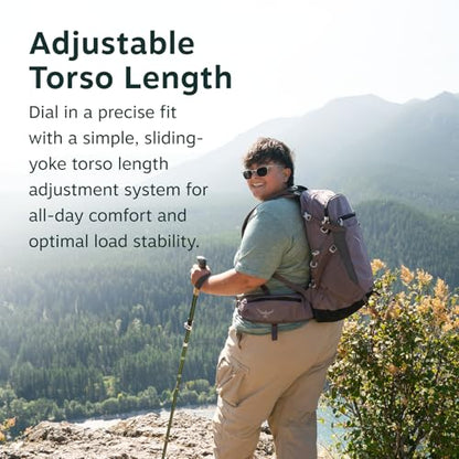 Osprey Sportlite 25L Lightweight Hiking Backpack, Purple OS - color: Graphite Purple, style: 25l - Extended Fit