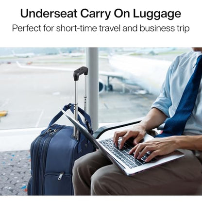 Hanke 16 Inch Underseat Carry On Luggage with 2 Wheels Airline Approved - color: Blue, size: 16 Inch