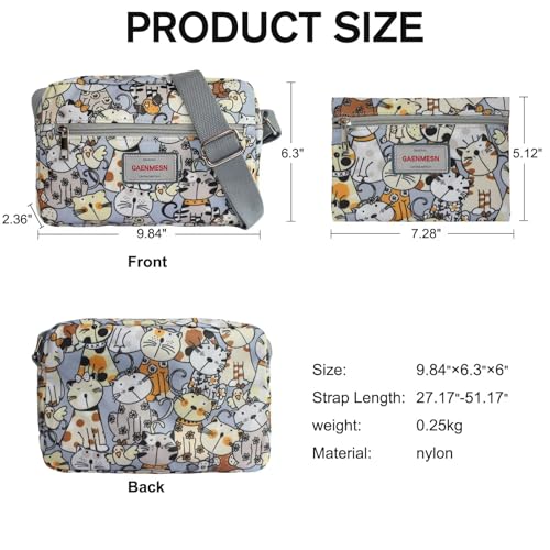 Cross body Bags for Women Lightweight Mini Crossbody Bags Everyday Bag Small Purses Travel Shoulder Bag Ladies Handbags - color: Cat
