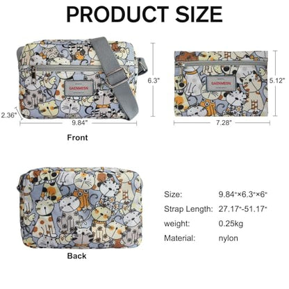 Cross body Bags for Women Lightweight Mini Crossbody Bags Everyday Bag Small Purses Travel Shoulder Bag Ladies Handbags - color: Cat
