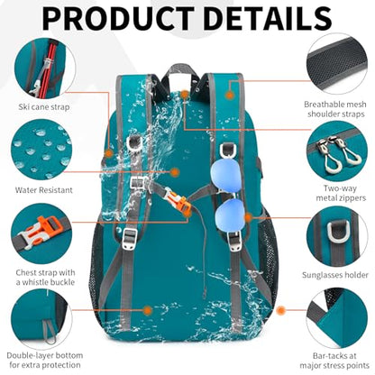 Lightweight Foldable 45L Large-Capacity Simple Daypack (Green) - color: 45l-green