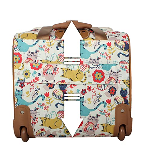 Lily Bloom Designer 15 Inch Carry On - Weekender Overnight Business Travel Luggage - Lightweight 2- Roller Wheels Suitcase - Under Seat Rolling Bag for Women, White, One Size, Under Seat Rolling Bag - color: White