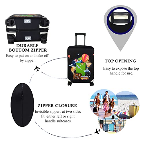 Explore Land Travel Luggage Cover Fits 23-26 inch Case (Travel, M) - color: Travel, size: M