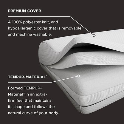 Tempur-Pedic TEMPUR-Ergo Neck Pillow, Medium Profile, White - size: Medium Profile