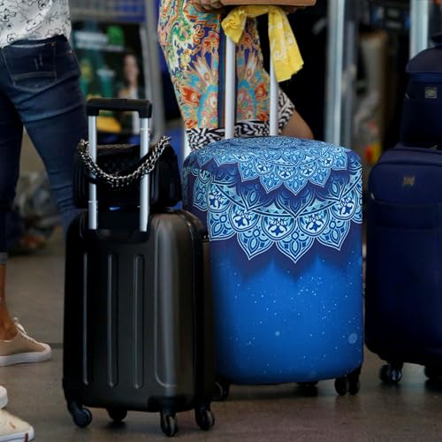 Explore Land Luggage Cover Fits 31-32 inch Case (Blue Violets, XL) - color: Blue Violets, size: XL