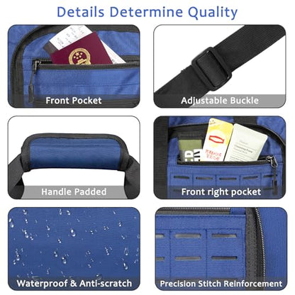 65L Foldable Duffle Bag for Travel, Large Durable Travel Duffel Bag - color: Blue