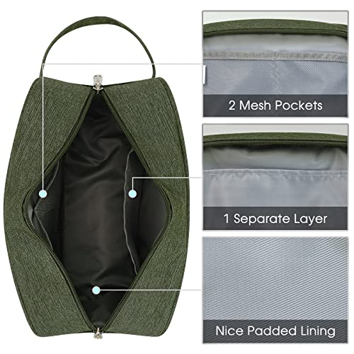 Narwey Travel Toiletry Bag for Women, Dopp Kit Men, Bathroom, Medicine Bag - color: B-Army Green