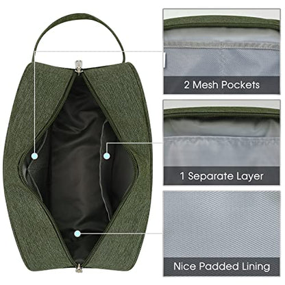 Narwey Travel Toiletry Bag for Women, Dopp Kit Men, Bathroom, Medicine Bag - color: B-Army Green