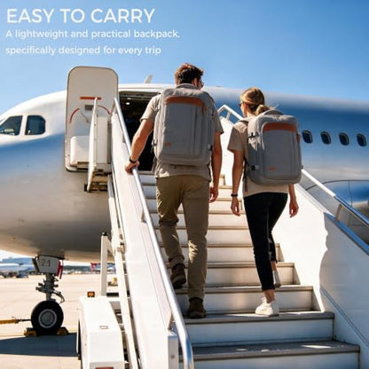 Vancropak Carry On Backpack for Airplanes, Flight Approved Travel Backpack - color: Grey