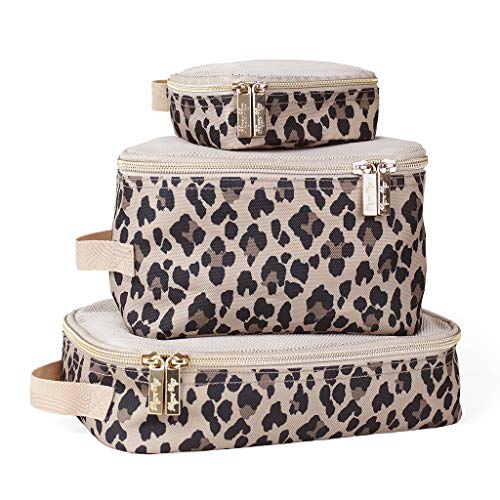 Itzy Ritzy Packing Cubes for Travel, Set of 3 Travel Organizers (Leopard) - color: Leopard