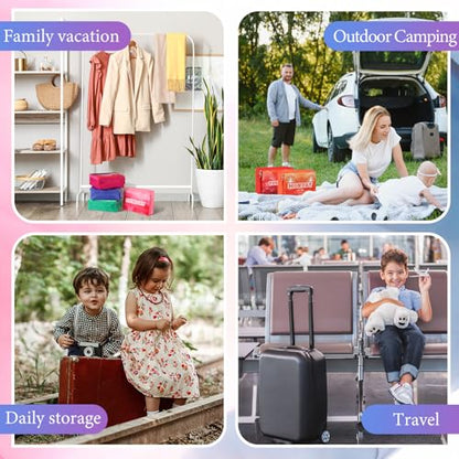 Paterr 7 Pcs Days of Week Packing Cubes for Kids 9 X 7 X 3 Inch Gradient - color: Gradient, size: 9 x 7 x 3 Inch