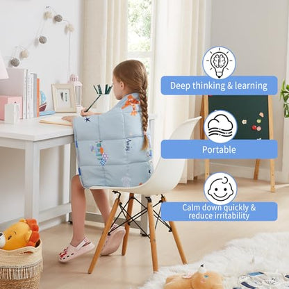 Weighted Blanket 2lbs Small Weighted Lap Pad Gifts, 20"x30" Airplane - color: Blue Airplane, size: 20"×30" 2lbs