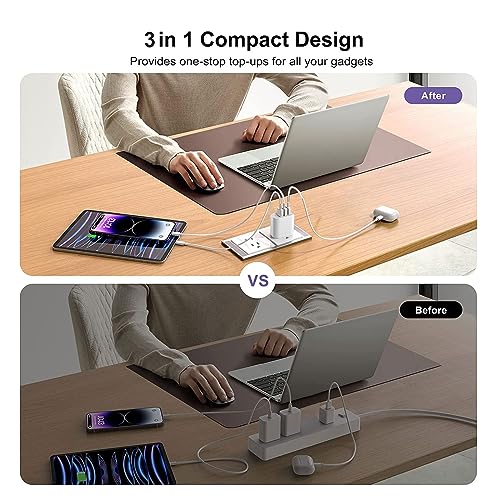 3 USB A Ports Charger Block,5 Pack YTFCYIKBG Cell Phone wall Chargers - color: Ivory