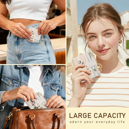 Jogjam Abstract Boho Leaves Rfid Women Wallet, Small Credit Card Holder - color: Boho Leaves