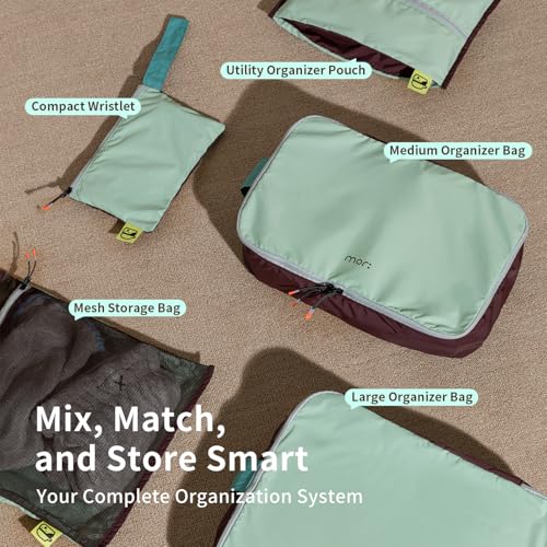Morning Deer 5 Set Packing Cubes for Travel with Hanging Straps