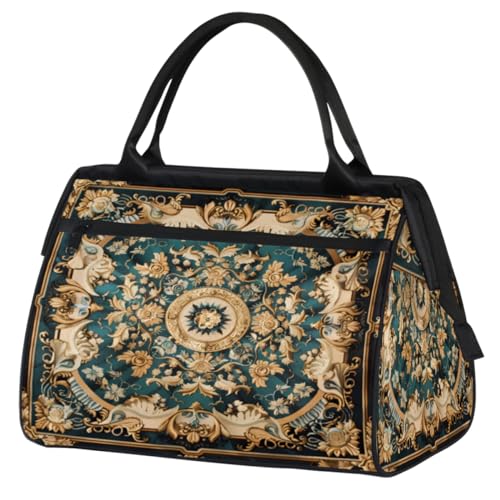 Carpet Pattern Weekender Overnight Bag for Women Travel Gym Sport - color: D 011