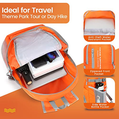 ZOMAKE Lightweight Packable Backpack, Water Resistant Foldable Daypack 35L - color: Orange, size: 35L