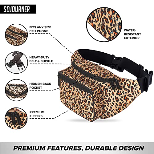 SoJourner Waterproof Fanny Pack, Cheetah - color: Cheetah