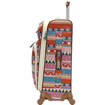 Lily Bloom Midsize 24" Expandable Design Pattern Luggage With Spinner Wheels (24in, On the Prowl) - color: On the Prowl