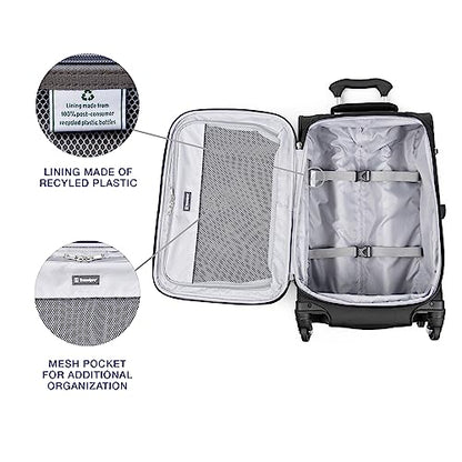 Travelpro Maxlite 5 Softside Carry-On Luggage Spinner, Black, 21-Inch - color: Black, size: Carry-on 21-Inch