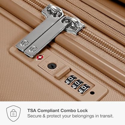 Traveler's Choice Pagosa Hardshell Expandable Luggage with Spinner Wheels, Latte Beige, 30-Inch Large - color: Latte Beige, size: 30-Inch Large
