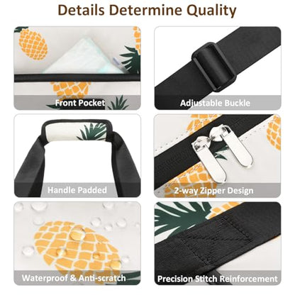 Capolo Expandable Travel Duffle Bag Weekender Overnight Bags for Women Men - color: Pineapple, size: X-Large