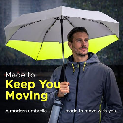 DROPTOP Small Umbrella for Backpack with Leakproof Case & Strap - color: Grey