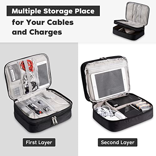OrgaWise Electronics Travel Organizer, Three-Layer Tech Case - color: Three layer-Black