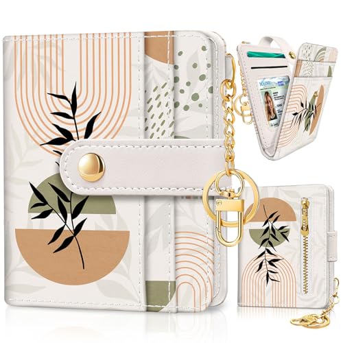 Jogjam Abstract Boho Leaves Rfid Women Wallet, Small Credit Card Holder - color: Boho Leaves