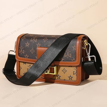 Purse Strap Replacement Crossbody Handbag Shoulder Strap Adjustable - color: Classic Black (Silver Hardware)