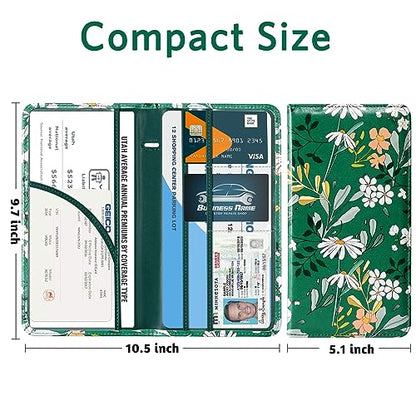 CoBak Car Registration and Insurance Holder - color: L-Floral Harmony
