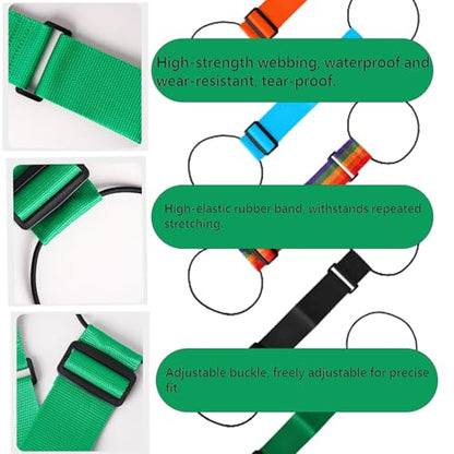 Luggage Connector Straps, Adjustable Bag Luggage Straps, 2 Black Iridescent - color: Black+Iridescent