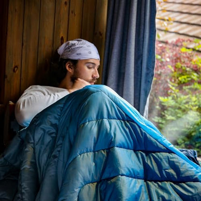 Puffy Camping Blanket,Large Camp Blanket Outdoor Camping Quilt Waterproof - color: Cliffs, size: 52x75"