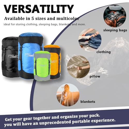 Frelaxy Compression Sack, 40% More Space! Sleeping Bag Stuff Sack - color: Black, size: XX-Large