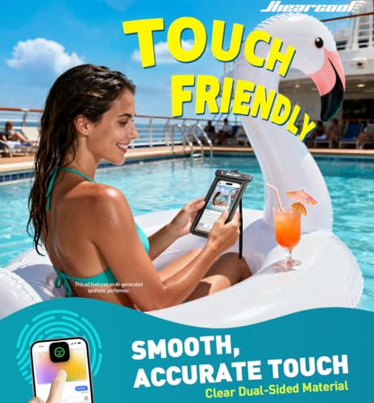 Hiearcool Waterproof Phone Pouch, Waterproof Phone Case, Black&Clear 2-Pack - color: Black&Clear