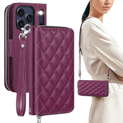 OCASE Crossbody Wallet Case for iPhone 18 Pro Max/ 17 Pro Max, Dark Cherry - color: Dark Cherry, size: iPhone 17 Pro Max/ iPhone 18 Pro Max