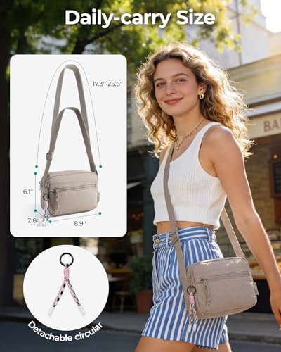 BAGSMART Cross Body Purse, Small Crossbody Bags for Women Travel Purse, Casual Shoulder Handbag Wallet - color: Black