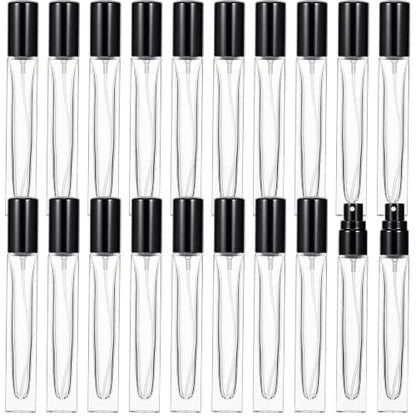 20 Pcs Refillable Perfume Spray Bottles With Glass Atomizer, 10 Ml Mini Travel Perfume Containers Empty Leak-Proof Portable Atomizer Pump Set For Cosmetic And Toiletries
