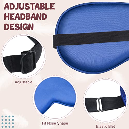 BBTO 4 Pack Silk Sleep Eye Mask, Royal Blue, Dark Green, Navy Blue, Black - color: Royal Blue, Dark Green, Navy Blue, Black