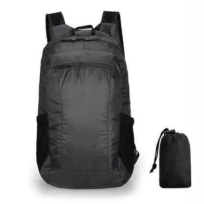 18L Mini Foldable Daypack, Waterproof and Lightweight Backpack - color: Black