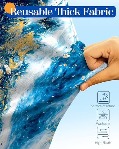 Slohif Luggage Cover for Suitcase Tsa Approved Protector - Marble Luggage Sleeve Large Suit Case Cover Travel Stretch Baggage Case Protective Washable Fit 21-23 Inch Marble - size: S-(21-23) Inch, style: Marble Blue