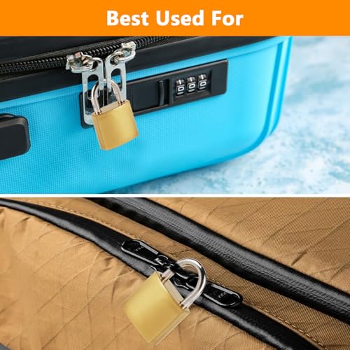12 Pcs Mini Suitcase Locks with Different Keys Small Keyed Padlocks - color: Gold, size: 20MM-12PCS