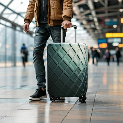 HYPER VENTURE Travel Luggage Cover Suitcase Protector Fits 31-32 Inch, XL - color: Dark Grid, size: XL