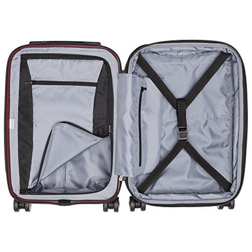 DELSEY PARIS Titanium Hardside Expandable Luggage with Spinner Wheels, Black Cherry Red, 2-Piece Set (21/29) - color: Black Cherry Red, size: 2-Piece Set (21/29)
