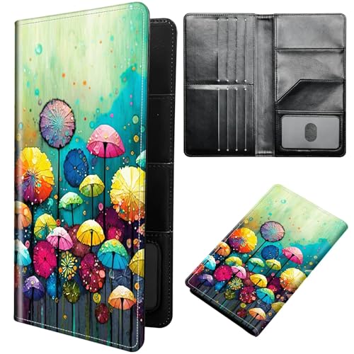 Family Passport Holder RFID,Colorful Dandelion - color: Colorful Dandelion