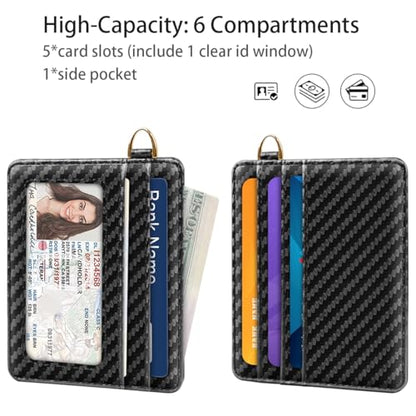 Slim Minimalist Pocket Credit Card Holder Wallet Men - color: Carbon Fiber