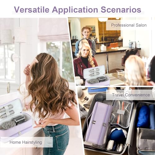 BAGCRAZY Travel Case for Shark FlexStyle & Dyson Airwrap, Purple - color: Purple